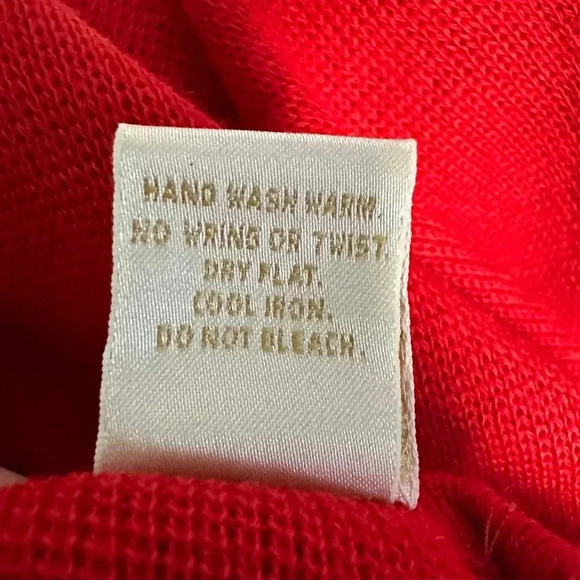 VINTAGE Women's John Henry Editions Sweater L, Red & Gold, Embroidery - Picture 15 of 16